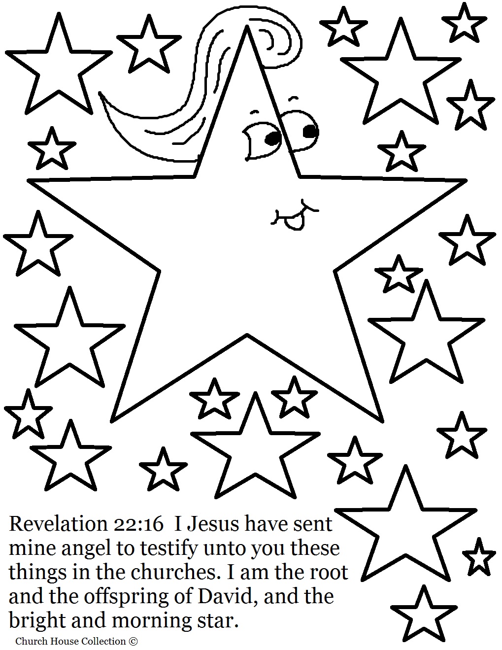 Jesus Is The Bright And Morning Star Coloring Page